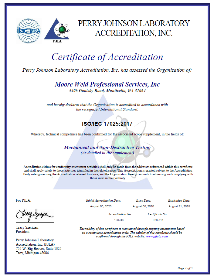 Certificate of Accreditation